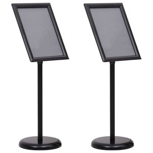 vidaXL Plakatst&auml;nder 2 pcs Schwarz 45 x 32,7 x 108 cm Aluminium
