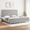 vidaXL Bettgestell ohne Matratze Hellgrau 200x200 cm Stoff