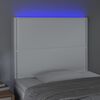 vidaXL LED Kopfteil Wei&szlig; 80x5x118/128 cm Kunstleder