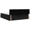 vidaXL Ottoman-Bett mit Matratze Schwarz 200x200 cm Stoff