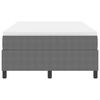 vidaXL Boxspringbett Hellgrau und Wei&szlig; 120 x 200 cm Cordstoff