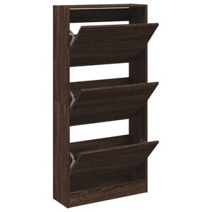 vidaXL Schuhschrank Braun Eichen-Optik 60x21x125,5 cm Holzwerkstoff