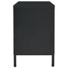vidaXL TV-Schrank Schwarz 105x35x52 cm Stahl und Glas