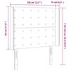 vidaXL LED Kopfteil Dunkelblau 83x16x118/128 cm Samt