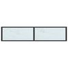 vidaXL Konsolentisch Wei&szlig; Marmor-Optik 160x35x75,5 cm Hartglas