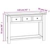 vidaXL Konsolentisch 110x35x75 cm Massivholz Eiche