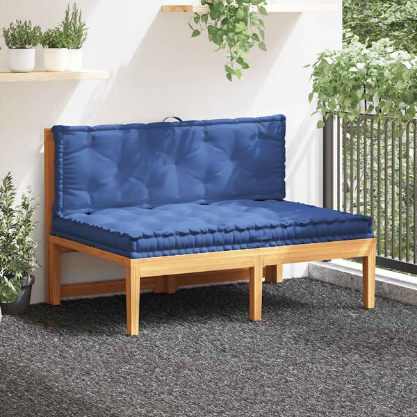 vidaXL Palettenauflagen 2 Stk. Baumwolle Hellblau