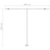 vidaXL Markise Manuell Einziehbar mit LED 350x250 cm Blau Wei&szlig;