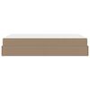 vidaXL Bettgestell mit Matratze mit Matratze 2 pcs Hellbraun PVC