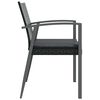 vidaXL Gartenst&uuml;hle mit Kissen 4 Stk. Schwarz 56,5x57x83cm Poly Rattan