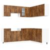 vidaXL 11-tlg. K&uuml;chenschrank-Set Lucca R&auml;uchereiche Holzwerkstoff