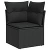 vidaXL Garten-Sofa-Set 9 pcs Schwarz