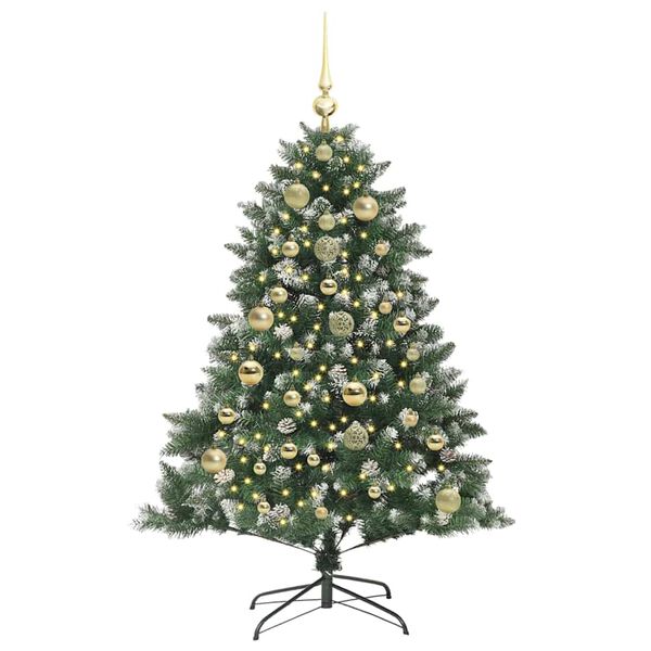 vidaXL Künstlicher Weihnachtsbaum mit 150 LEDs mit Ständer Grün 150 cm