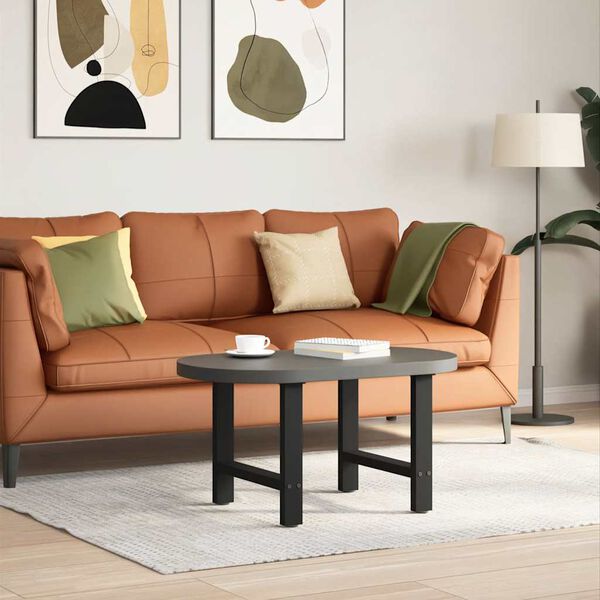 vidaXL Couchtischbeine Schwarz 2 Stk. 50x(42-43) cm Stahl