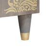 vidaXL Sideboard Grau und Gold 60 x 33 x 75 cm Massivholz Mango