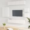 vidaXL 8-tlg. TV-Schrank-Set Wei&szlig; Holzwerkstoff