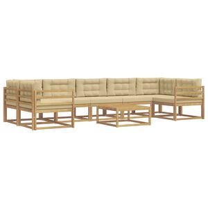 vidaXL Outdoor-Sofagarnitur 6 stk. Wei&szlig; und Beige