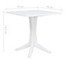 vidaXL Gartentisch Wei&szlig; 70 x 70 x 71,7 cm Kunststoff