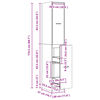 vidaXL Apothekerschrank Eichen-Optik 30x41x174,5 cm Holzwerkstoff