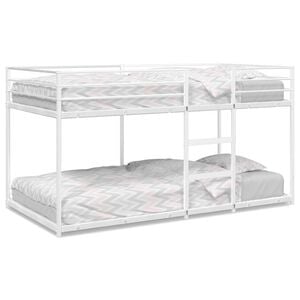 vidaXL Etagenbett ohne Matratze Wei&szlig; 90x190 cm Stahl