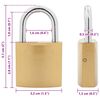 vidaXL U Schloss mit Schl&uuml;sseln 2 pcs Messing Eisen