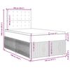 vidaXL Boxspringbett mit Matratze Rosa 120x190 cm Samt