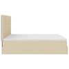 vidaXL Ottoman-Bett mit Matratzen & LEDs Creme 200x200 cm Stoff