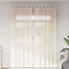 vidaXL Voile Vorh&auml;nge mit Lasche 2 Stk. Creme