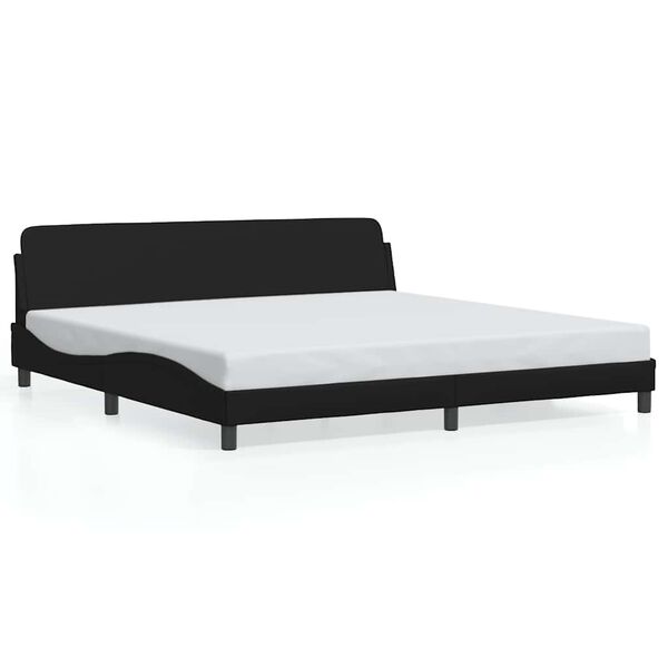 vidaXL Bettgestell "Dover" Schwarz 200x200 cm Kunstleder
