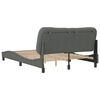 vidaXL Bettgestell ohne Matratze "Hvar" Dunkelgrau 120x200 cm Stoff