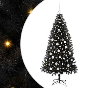 vidaXL Weihnachtsbaum Schwarz 180 cm PVC
