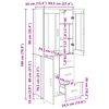 vidaXL Highboard Altholz 69,5 x 34 x 180 cm Holzwerkstoff