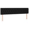 vidaXL Boxspringbett mit Matratze & LED Schwarz 200x200 cm Stoff