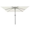 vidaXL Garten-Sonnenschirm Sand 295 x 295 x 245 cm Polyester und Stahl