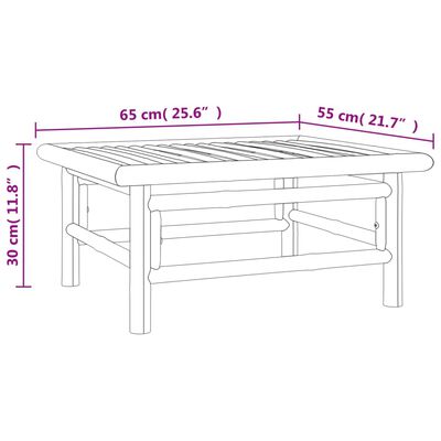 vidaXL 11-tlg. Garten-Lounge-Set mit Kissen Taupe Bambus