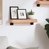 vidaXL Wandregal Hellbraun 40x10x6 cm Massivholz Eiche Behandelt