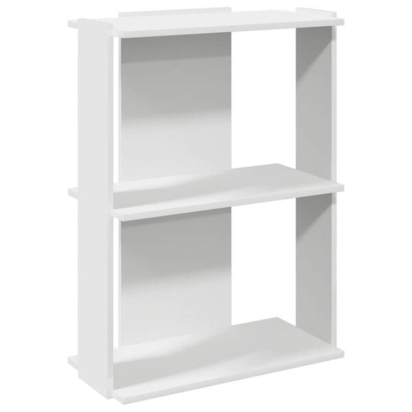 vidaXL B&uuml;cherregal 3 B&ouml;den Wei&szlig; 60x30x80 cm Holzwerkstoff