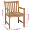 vidaXL Gartenst&uuml;hle 2 Stk. mit Anthrazit Kissen Massivholz Teak