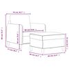 vidaXL Sessel mit Hocker Weinrot 60 cm Stoff