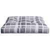 vidaXL Palettenkissen Grau Karomuster 70x70x12 cm Stoff