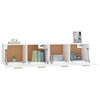 vidaXL Wandschr&auml;nke 2 Stk. Wei&szlig; 80x35x36,5 cm Holzwerkstoff