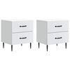 vidaXL Nachttisch 2 pcs Wei&szlig; 43 x 34,5 x 47,5 cm Holzwerkstoff