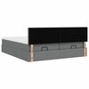 vidaXL Ottoman-Bett mit Matratzen Dunkelgrau 200x200 cm Stoff