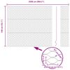 vidaXL Hexagonzaun Grau 1,4 x 25 m PVC