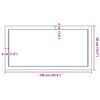 vidaXL Waschtischplatte Hellbraun 100x50x(2-4) cm Massivholz Behandelt