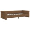 vidaXL Tagesbett mit Matratze USB Braun Stoff 90x200 cm