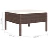 vidaXL 10-tlg. Garten-Lounge-Set mit Auflagen Poly Rattan Braun