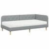 vidaXL Eckbettgestell Hellgrau 90 x 190 cm Stoff