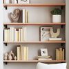 vidaXL Wandregal 100x30x2 cm Massivholz Eiche Unbehandelt