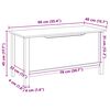 vidaXL Aufbewahrungsbox Wei&szlig; und Honigbraun 90 x 40 x 45 cm